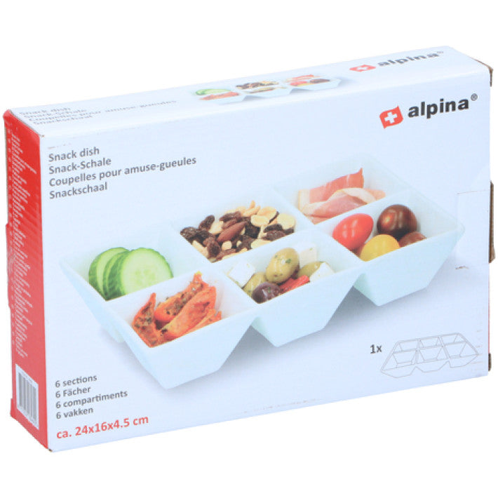 Serveringsskål/tapasfat 6 seksjoner