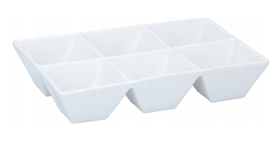 Serveringsskål/tapasfat 6 seksjoner