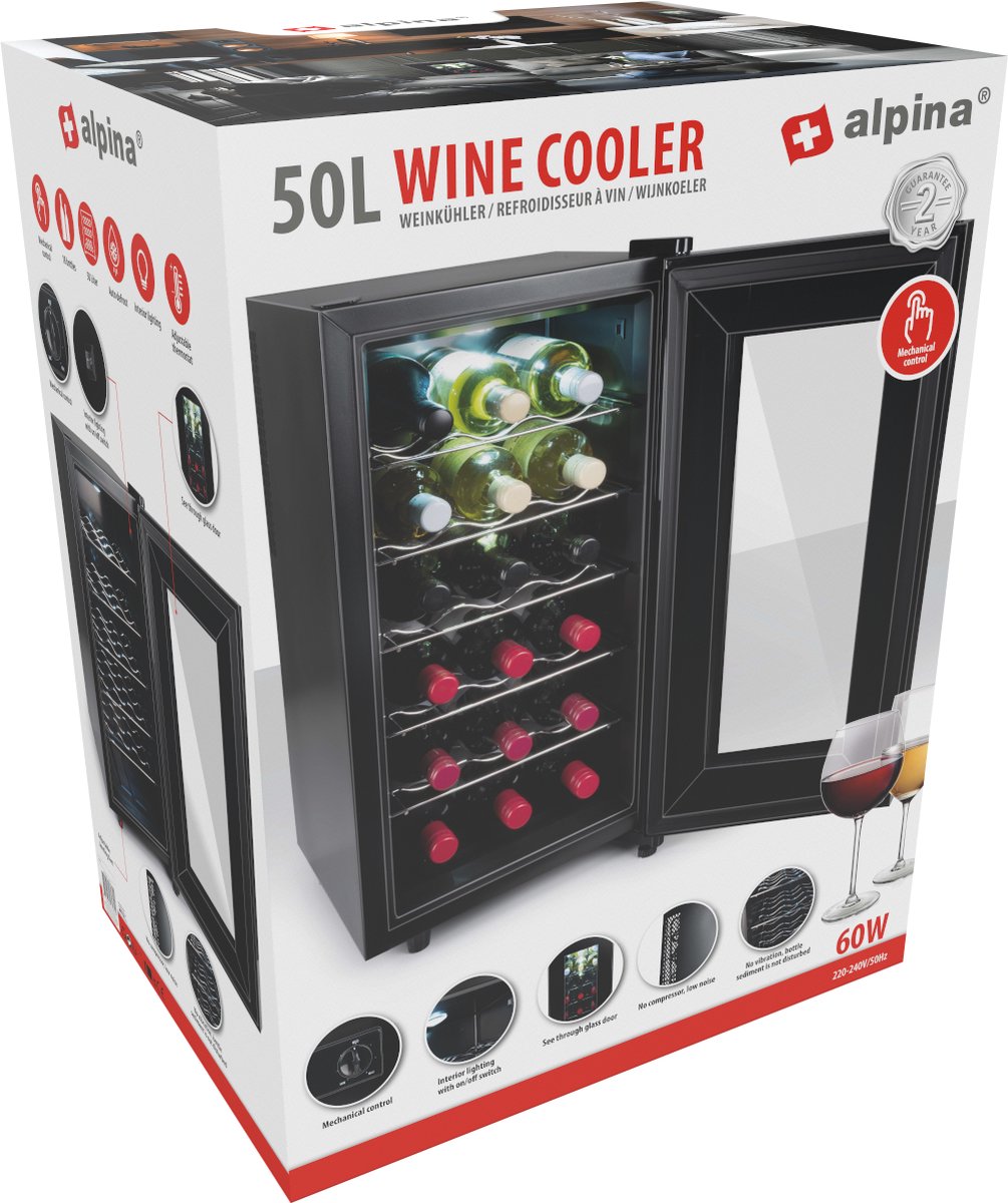 Vinkjøler/vinskap 18 flasker 50 L