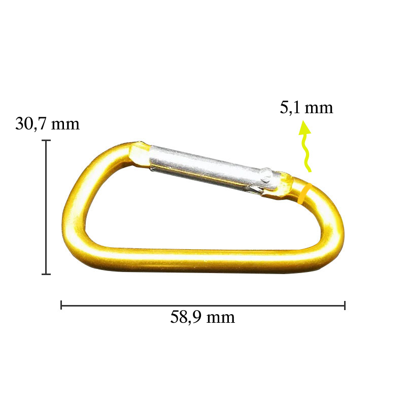 3-pk karabinkroker til utstyr