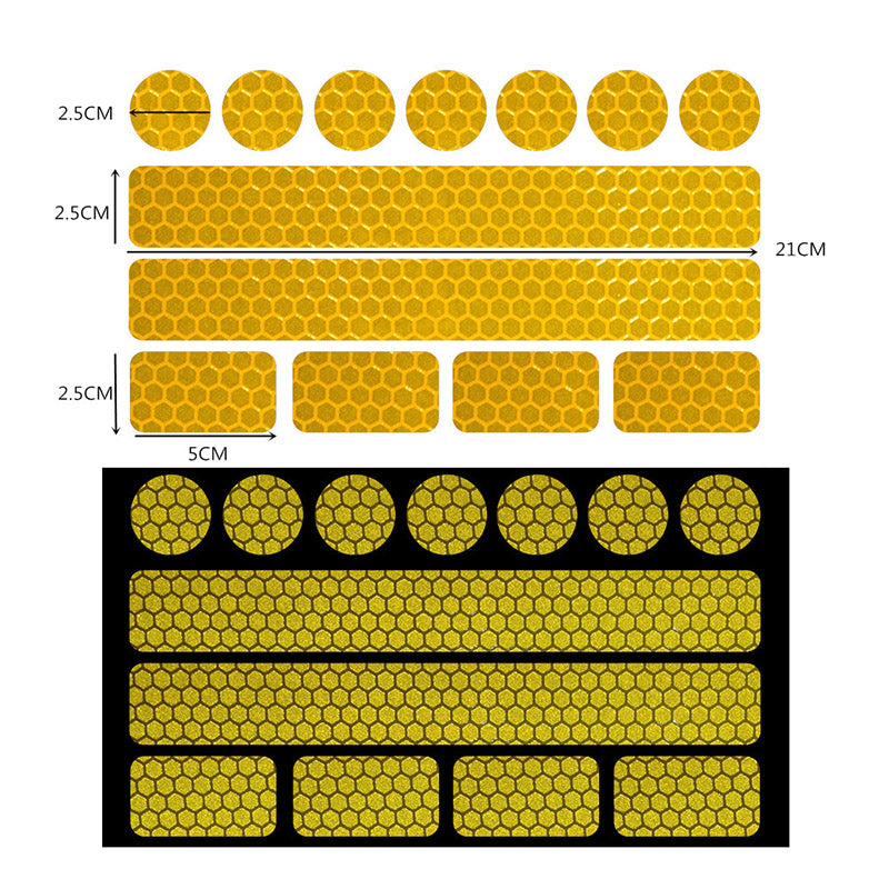 Refleksklistremerker på ark