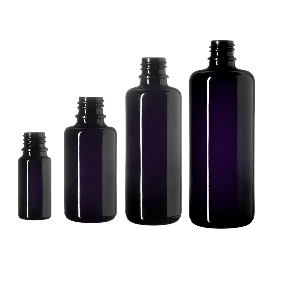 Pipetteflaske i fiolett glass 5/10/20/30/50/100 ml