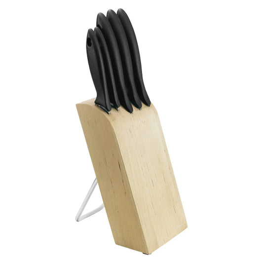 Fiskars Essential med knivblokk og 5 kniver